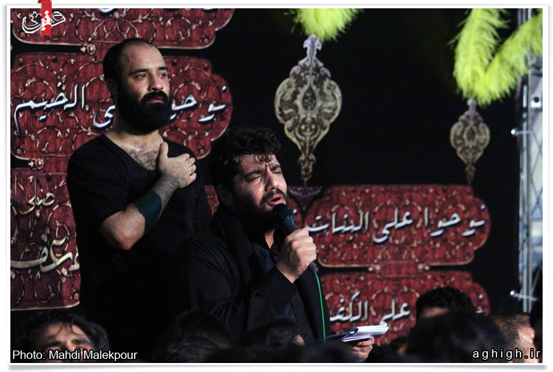 حاج عبدالرضا هلالی و حاج روحالله بهمنی در هیئت عشاق العباس