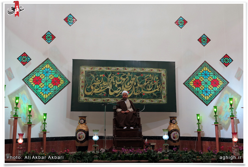 شیخ حسین قرنی و حاج سیدعلی سادات رضوی در مسجد امام رضا علیه السلام