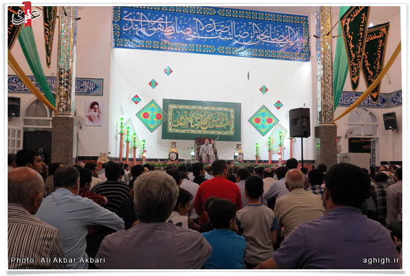 شیخ حسین قرنی و حاج سیدعلی سادات رضوی در مسجد امام رضا علیه السلام