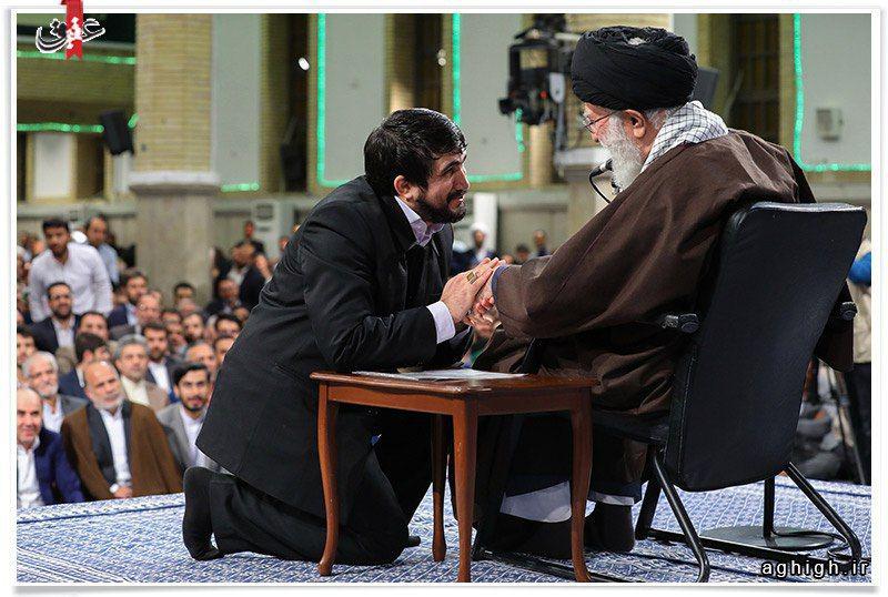 زنده یاد حاج محمدباقر منصوری در محضر رهبری