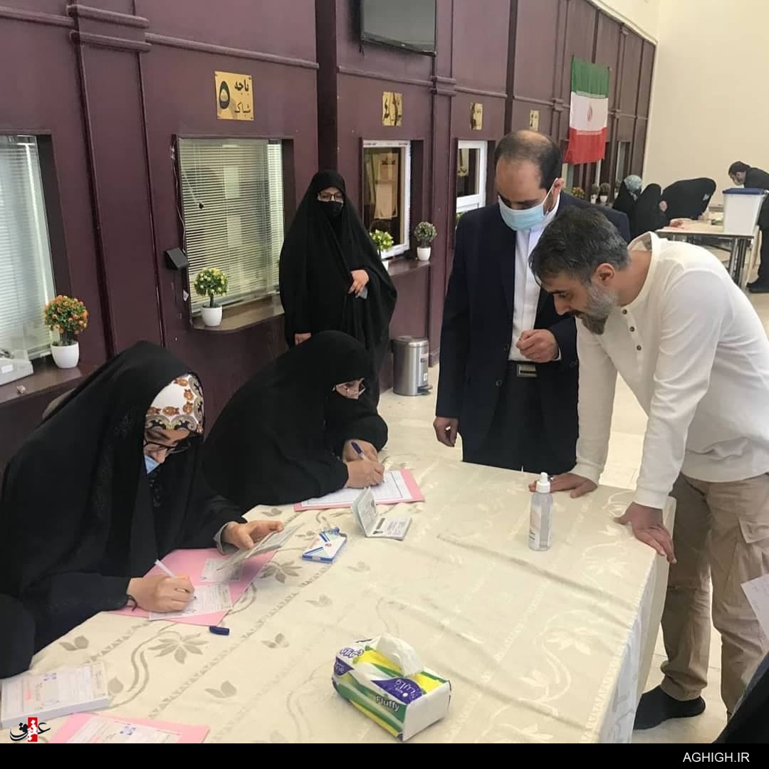 حضور مداحان و سخنرانان پای صندوق رأی+تصاویر