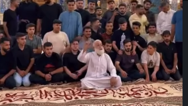 نخستین خیمه عزای محرم در کربلا برافراشته شد +فیلم